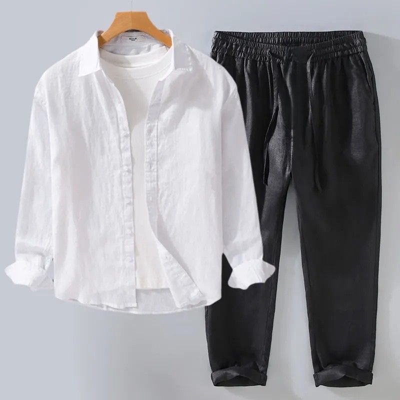 High-End Pure Linen Cotton Lin - огляд і ціна Linen Shirt Breathable