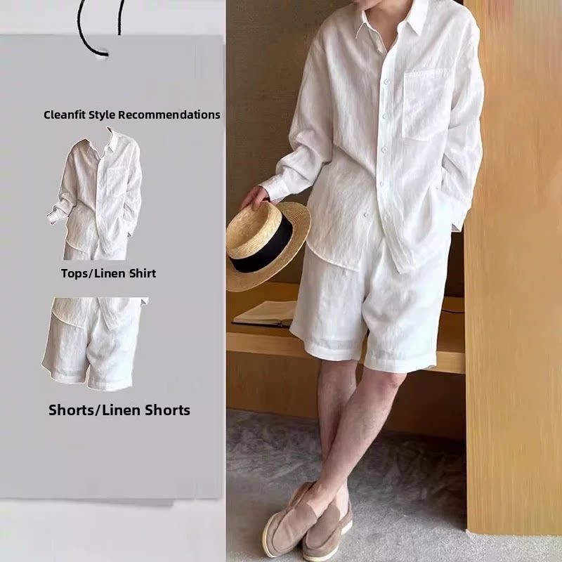 Summer Fashionable Linen Set M - огляд і ціна Linen Shirt Breathable